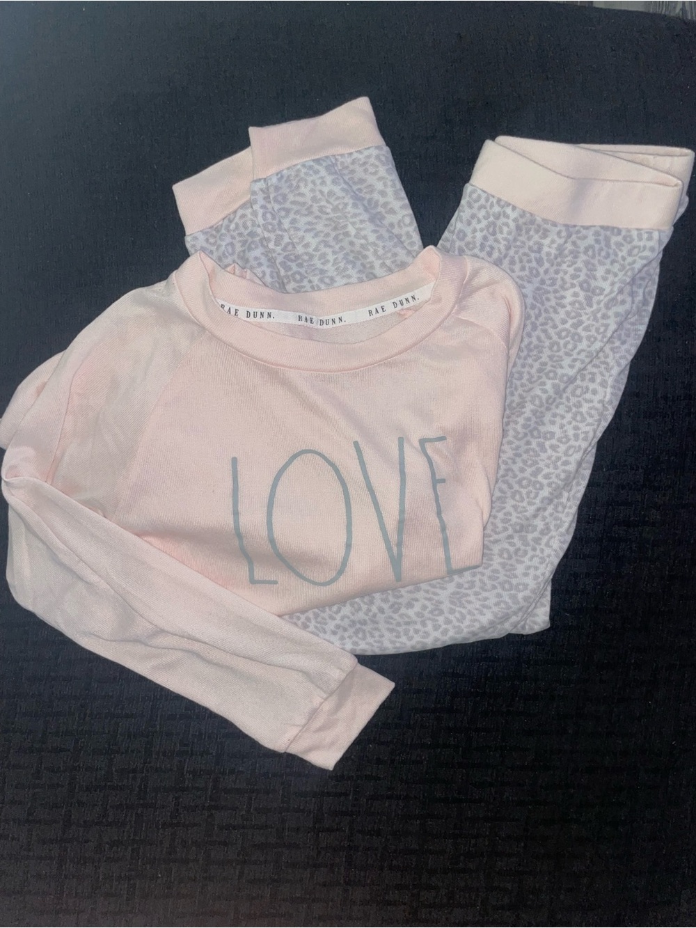 Rae Dunn Light Pink "LOVE" Pajama Set